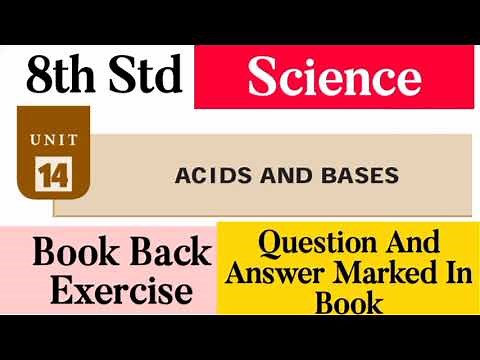 8th Std - Science | Unit 14 - Acids and Bases | Book Back Exercise