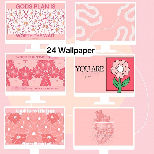 Pink Bible Verse and Inspirational Wallpaper Bundle | 24 Designs Desktop and Laptop Backgrounds DIGITAL DOWNLOAD - Etsy