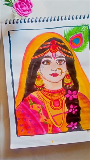 beautiful picture 😍🖼️ Radhey Radhey 🤍#art #radhakrishna #drawing