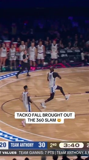 Tacko Fall with the 360 dunk in the celebrity game! Who invited him? 😂