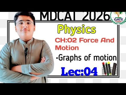 MDCAT Preparation||Physics Chapter 02 Force And Motion||Graphs Of motion