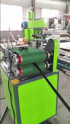 extrude coating over the EPDM Insulation foam tube.Insulation tube extrusion coating machine #EPDM