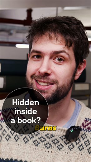Wellcome Collection on Instagram: "You never know what you might find in one of our books 🏴󠁧󠁢󠁳󠁣󠁴󠁿 Alt text: This reel shows Miles - a man with dark hair wearing a knitted jumper - inside the Wellcome Collection storerooms. He pulls out a book from one of the many bookshelves, and shows how its slightly raggedy binding contains sheet music for a work by Scotland's national poet, the bonny Rabbie Burns."