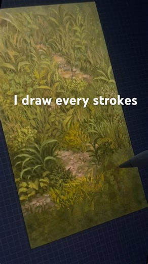 I draw every grass:) - how to draw in procreate #howtodraw #procreate #ipad #1924us