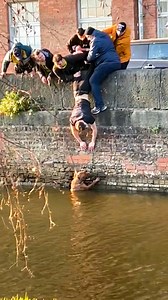 1M views · 10K reactions | This brave young man jumped head first into a canal to save stranger's dog ❤️ | We Love Animals | Facebook