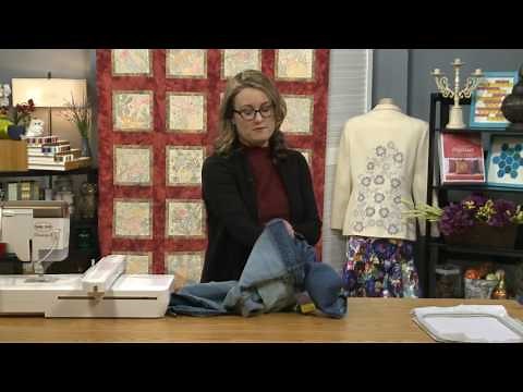 Absolute Beginner Machine Embroidery - Episode 225 - Embroidering Pants Pt2 Jeans