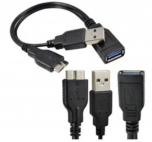 [Hot Item] USB 3.0 Female to Micro B Male Cable with External Power Supply