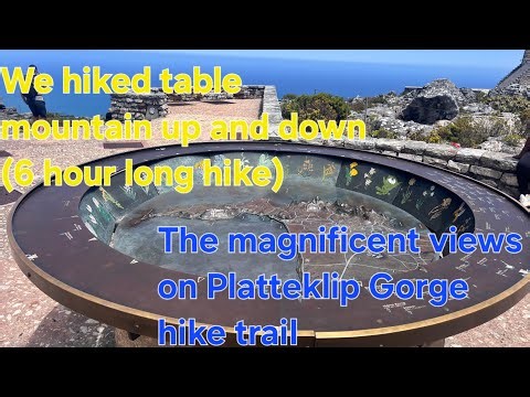 We hiked Table Mountain UP and DOWN. 6 Hour long hike... The View of Cape Town from Table Mountain.
