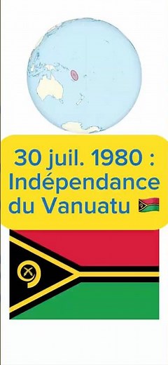 30 juil. 1980 : Indépendance du Vanuatu 🇻🇺 #histoire #vanuatu #oceanie #Pacifique