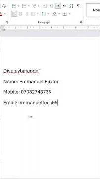 FUN FACT AND COMPUTER TIPS, HOW TO CREATE QR CODE USING MS WORD…