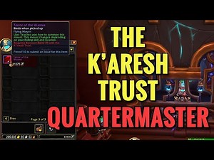 K'aresh Trust Renown Quartermaster Location (WoW TWW)