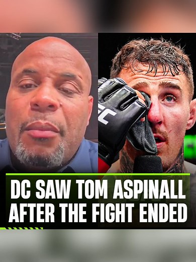 DC said Tom Aspinall, backstage, still couldn’t open his eye even 20 minutes after the fight ended 😳👁️ #MMA #ufc #UFC321 #tomaspinall #cirylgane #danielcormier