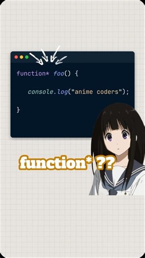 Anime Coders on Instagram: "Use generators to improve your JavaScript code. 📍Comment “YIELD” to have the coding exercise link delivered to your inbox. Or use this link: https://calm-salt-381.notion.site/JavaScript-Generator-Challenge-dca140d24c3843e0801ab14796a4cd0a #learnprogramming #javascript #animelovers #animecoders"