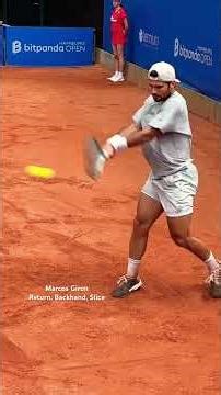 Marcos Giron - Slow Motion Return, Backhand and slice at ATP Hamburg
