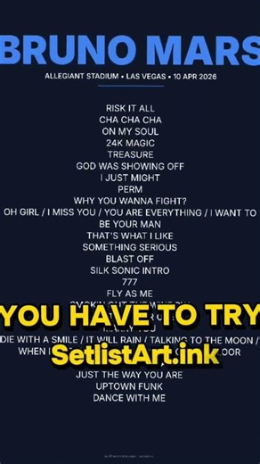 Download your customised setlist memento today! 👉 SetlistArt.ink #concert #livemusic