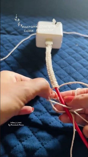 Charging cable protector DIY ||protect your charge cable, USB cable with Macrame &it looks amazing