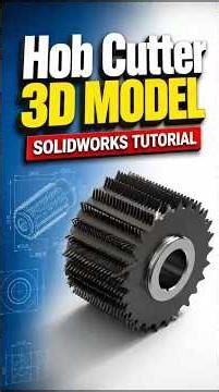 145 Hob Cutter #solidworks @needful3d