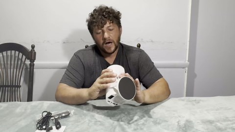 JUSTTHINK Mini Vision Beam Projector with Wifi and Bluetooth, Support 1080P Portable Projector, 40""-100"", Small, Lightweight, for bedroom, living, office, Gift Wrap Available (HY300B)