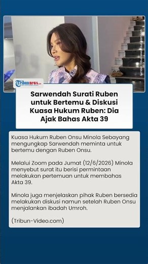 Sarwendah Kirim Surat Khusus ke Ruben Onsu untuk Diskusi Bahas Akta 39 Secara Tertutup