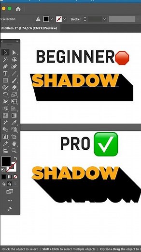 The Easy Appearance Panel Long Shadow Trick in Adobe #illustrator