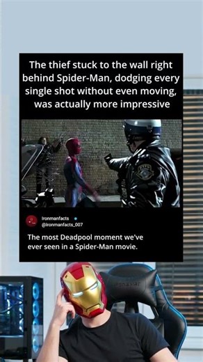 Did You See the Bullet-Dodging Thief in the Spider-Man Scene? #shorts #shortsfeed