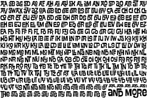 Swung Note font: Amazing interlocks!, a Font by PintassilgoPrints