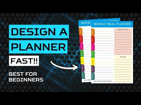 Adobe InDesign Meal Planner Design Tutorial | Create a Weekly Meal Planner
