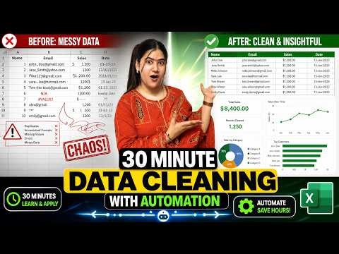 🚀 Data Cleaning in Excel | Complete Tutorial for Beginners | Remove Duplicates, Errors & Blank Cells