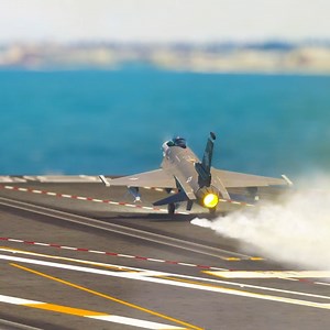 1.4M views · 9.6K reactions | Incredible! F-16 Jet Fighter fast take off from Aircraft Carrier in England | IronGaming | Facebook