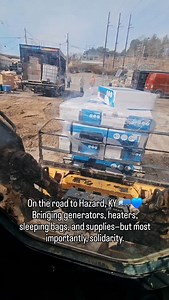 4.1K views · 1.1K reactions | On the road to Hazard, KY Bringing generators, heaters, sleeping bags, and supplies—but most importantly, solidarity. We know the pain of floods, and the power of love. No one stands alone. #KentuckyFlood2025 #HazardStrong #FloodRelief #RadicalLove #TogetherWeRise | BeLoved Asheville | Facebook