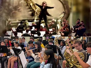 The eighth grade band at Jay M. Robinson Middle School debuted a collaborative piece of music based on digital artwork by student, Kathryn Wu. The musical piece was created and scored by a composer and will be published nationally for other middle school bands to perform in the future! #PublicSchoolProud | Charlotte-Mecklenburg Schools