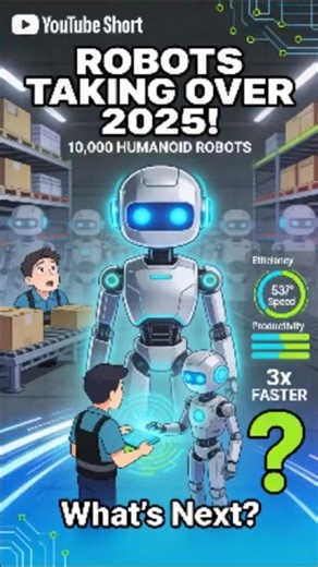 Humanoid Robots Are Taking Over in 2025 🤖 | 10,000 New Robots Explained #sciencefacts #shorts