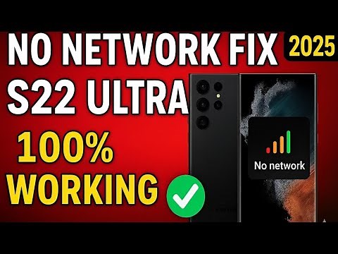 Samsung S22 Ultra No Network | No Service | Emergency Calls Only Solution 2025 | 100% Working Fix