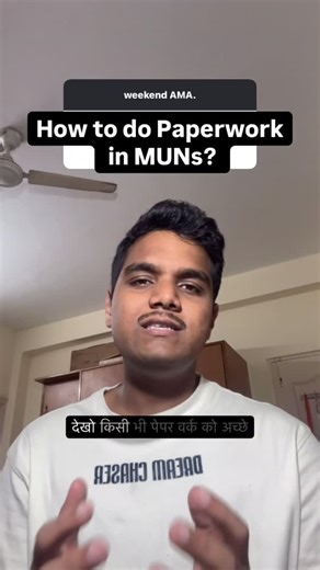 The Sankalp Show | Debate | Communication & Public Speaking on Instagram: "Book your 1:1 MUN/Debate session with me through the link in bio! How to do Paperwork in MUNs? [MUNs, debates, paperwork, draft resolution, working paper, Indian committee, MUNs in India, paperwork in MUNs, the Sankalp show] #mun #thesankalpshow"