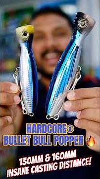 HARDCORE® BULLET BULL Popper 🔥 130mm & 160mm | Powerful Casting + Explosive Topwater Action!