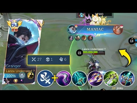 27 KILLS!! GRANGER CHEAT SET EMBLEM AND BUILD , FAST END GAME!! (no edit gameplay)🔥