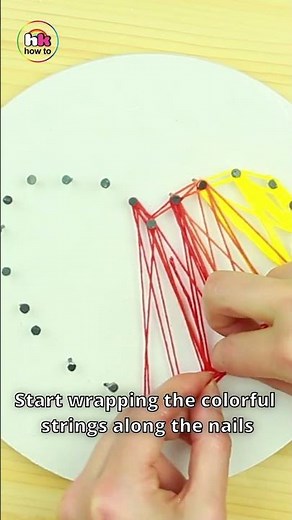🧵 Easy DIY String Art – Perfect for Beginners! 🎨#shorts #artandcrafts #diyvideos