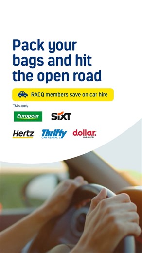 POV: Driving to your dream destination . Now is the time to book a holiday and hit the open road! RACQ members save 15% on car hire in Australia and New Zealand with Europcar, SIXT, Hertz, Thrifty and Dollar*. Not a member? No worries! Purchase RACQ Lifestyle for $5 to gain access to these member-only offers. *T&Cs apply. | RACQ | Facebook