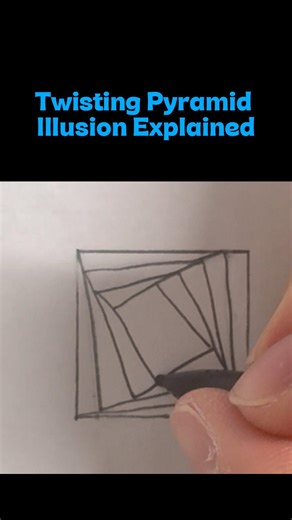 Twisting Pyramid Illusion Explained! #drawing #foryou #viral #art #artist