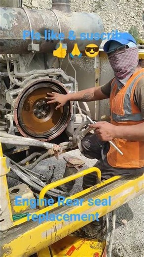 komatsu Engine Rear seal replacement 👍🙏😎