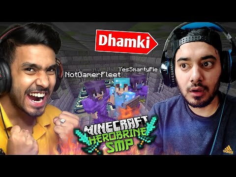 Techno Gamerz and Ajju Bhai Gave us Dhamki in Herobrine SMP [Minecraft]