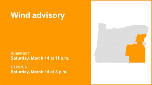 Update: Wind advisory in place for Oregon until Saturday evening – winds gusting up to 55 mph