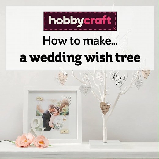 Add a truly unique and unforgettable addition to your wedding day with a wishing tree! Perfect for your guests to send their well-wished for you to keep for years - from just £18! Shop now: https://bit.ly/2q7RKAZ | Hobbycraft