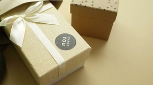Download a thank you sticker on a gift box for free