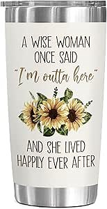 Retirement Gift for Woman 2026 - A Wise Woman Once Said - Retired Gifts for Women, Friends, Sisters, Coworkers - Happy Retirement Party Daecorations - 20 oz Stainless Steel Tumbler