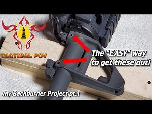 How to remove the AR15 A2 front sight pins. My "Back Burner Project" pt.1