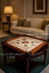 Handmade Marble Inlay Carrom Board: Indian Stone Game Table - Etsy