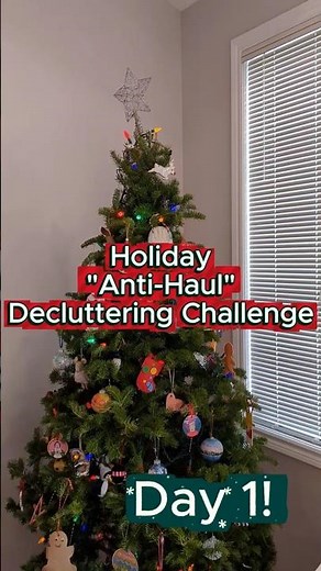 Day 1! Holiday "Anti Haul" Decluttering Challenge! #shortsvideo #decluttering #holidaypreparation