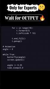 python code making butterfly #shorts #coding #fyp