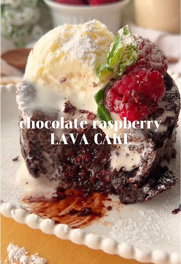 Chocolate Raspberry Lava Cake Recipe for Valentine's Day